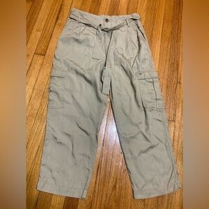 Tommy Hilfiger Womens Cropped Cargo Pants With Belt 100% Lyocell Size 12